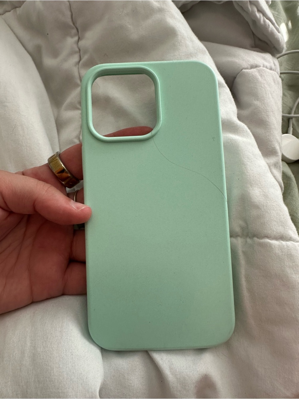 Mint Green Phone Case - Slim Protective Cover- 14 pro max